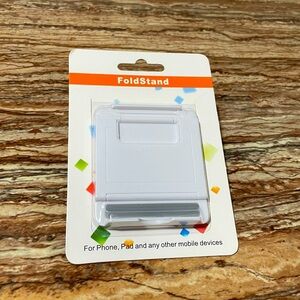 White Foldable Adjustable iPhone iPad Smartphone Universal Mobile Device Holder